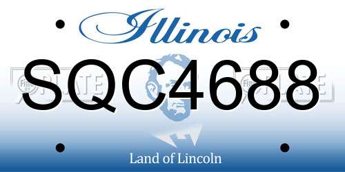 SQC4688 Illinois License Plate