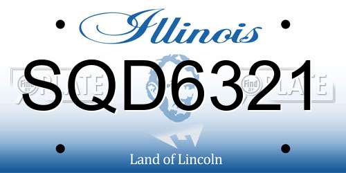 SQD6321 Illinois License Plate