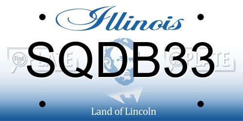 SQDB33 Illinois License Plate