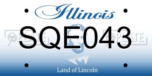 SQE043 Illinois License Plate