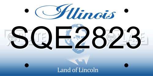 SQE2823 Illinois License Plate