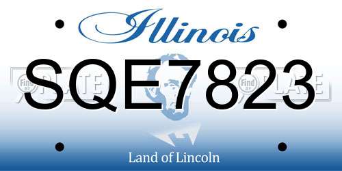 SQE7823 Illinois License Plate