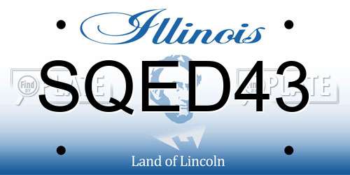 SQED43 Illinois License Plate
