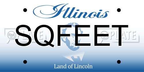 SQFEET Illinois License Plate