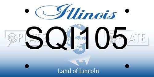 SQI105 Illinois License Plate
