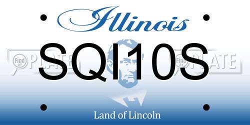 SQI10S Illinois License Plate