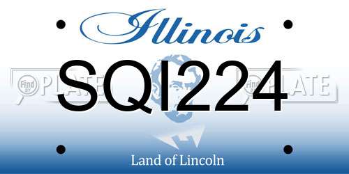 SQI224 Illinois License Plate