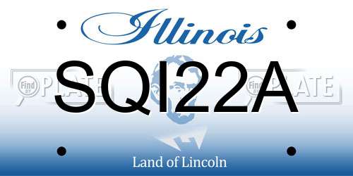 SQI22A Illinois License Plate