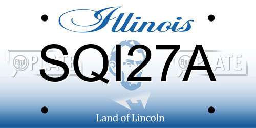 SQI27A Illinois License Plate