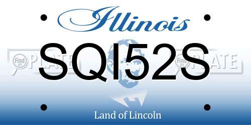 SQI52S Illinois License Plate