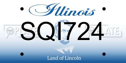 SQI724 Illinois License Plate
