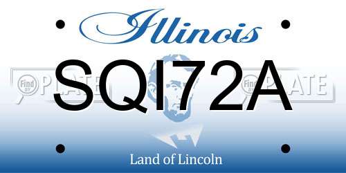 SQI72A Illinois License Plate