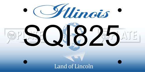 SQI825 Illinois License Plate