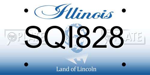 SQI828 Illinois License Plate