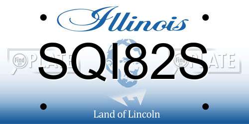 SQI82S Illinois License Plate
