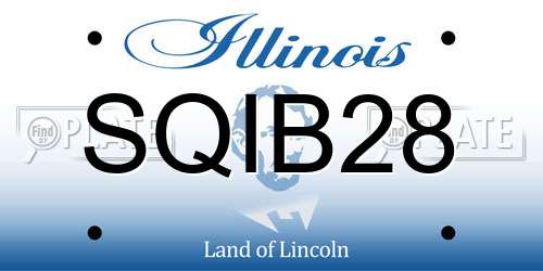 SQIB28 Illinois License Plate