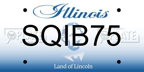 SQIB75 Illinois License Plate