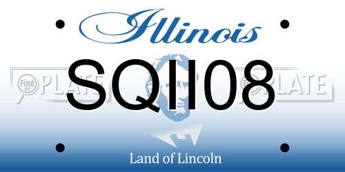 SQII08 Illinois License Plate