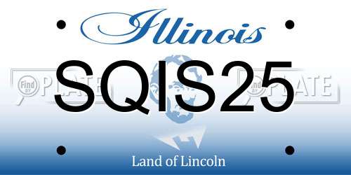 SQIS25 Illinois License Plate