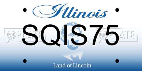 SQIS75 Illinois License Plate