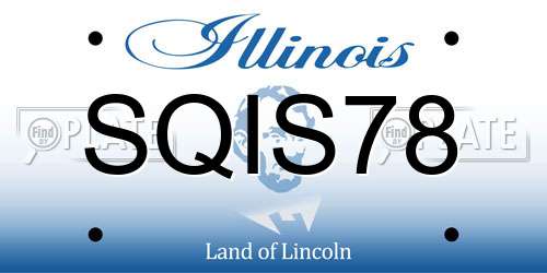 SQIS78 Illinois License Plate
