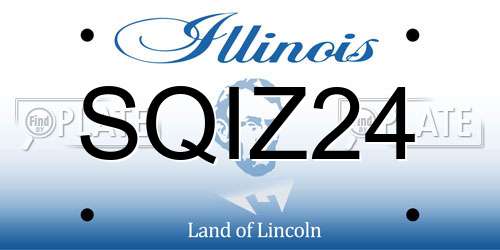 SQIZ24 Illinois License Plate