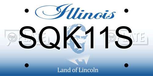 SQK11S Illinois License Plate