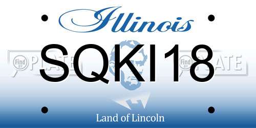 SQKI18 Illinois License Plate