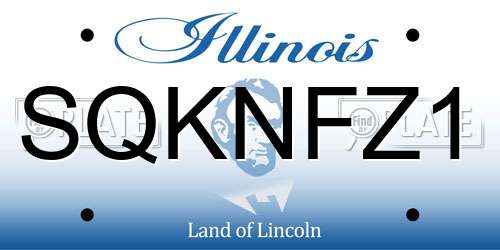 SQKNFZ1 Illinois License Plate