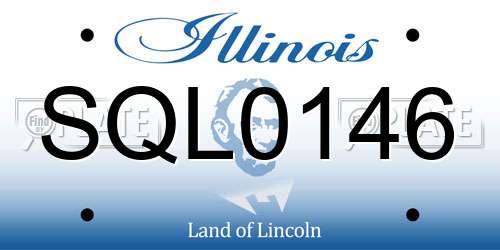 SQL0146 Illinois License Plate