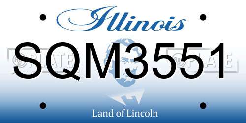 SQM3551 Illinois License Plate
