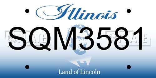 SQM3581 Illinois License Plate