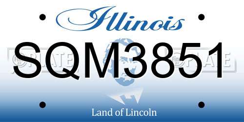 SQM3851 Illinois License Plate