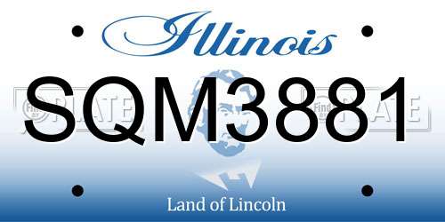 SQM3881 Illinois License Plate