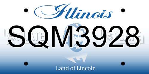 SQM3928 Illinois License Plate
