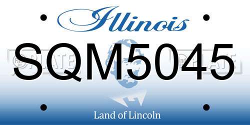 SQM5045 Illinois License Plate