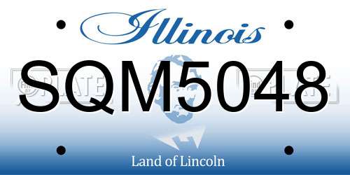 SQM5048 Illinois License Plate