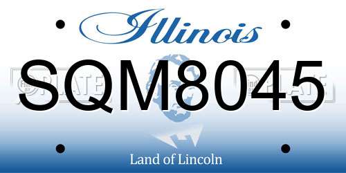 SQM8045 Illinois License Plate
