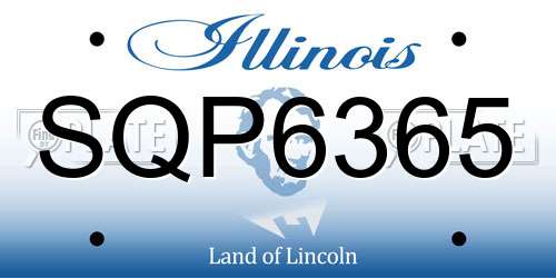 SQP6365 Illinois License Plate