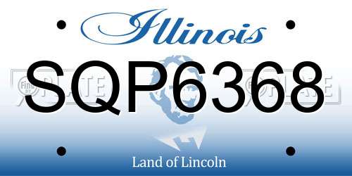 SQP6368 Illinois License Plate