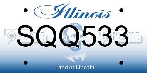 SQQ533 Illinois License Plate