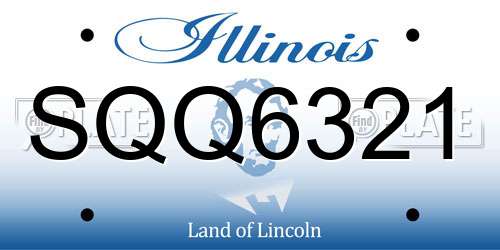 SQQ6321 Illinois License Plate