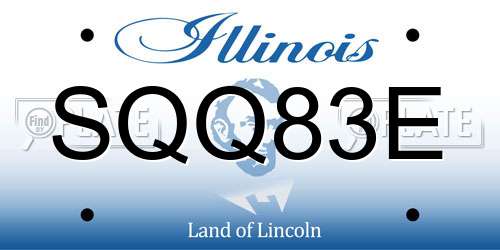 SQQ83E Illinois License Plate