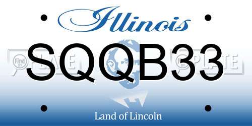 SQQB33 Illinois License Plate