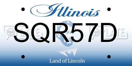 SQR57D Illinois License Plate