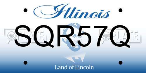 SQR57Q Illinois License Plate