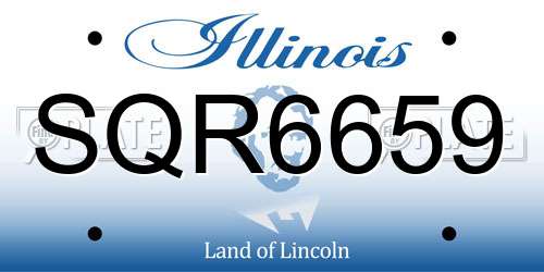 SQR6659 Illinois License Plate