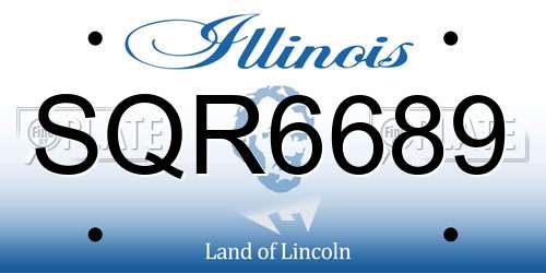 SQR6689 Illinois License Plate
