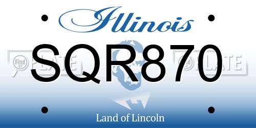 SQR870 Illinois License Plate