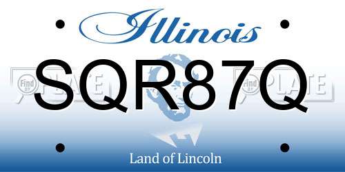 SQR87Q Illinois License Plate